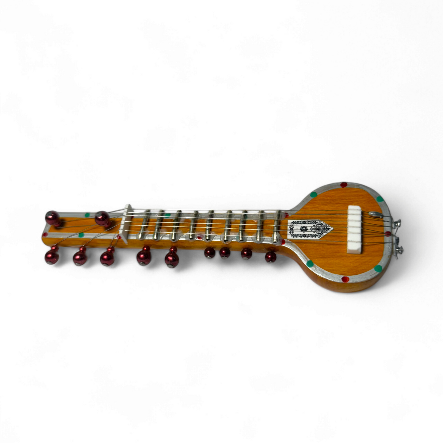 Miniature Sitar Fridge Magnet – Handcrafted Wooden Decor
