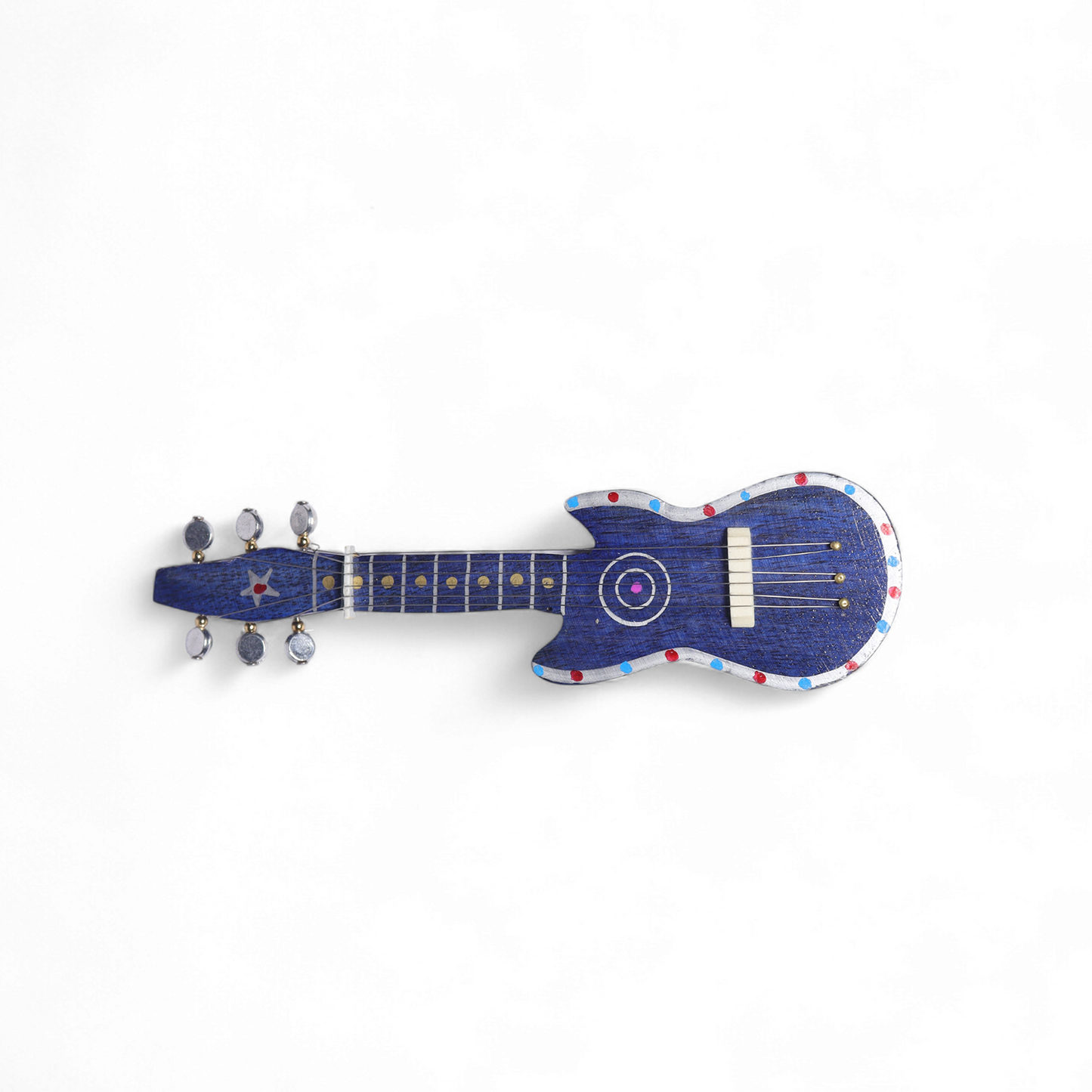 Miniature Hand-Painted Guitar