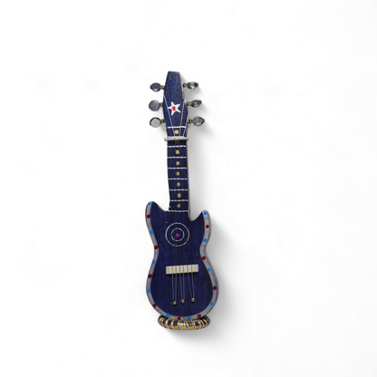 Miniature Hand-Painted Guitar