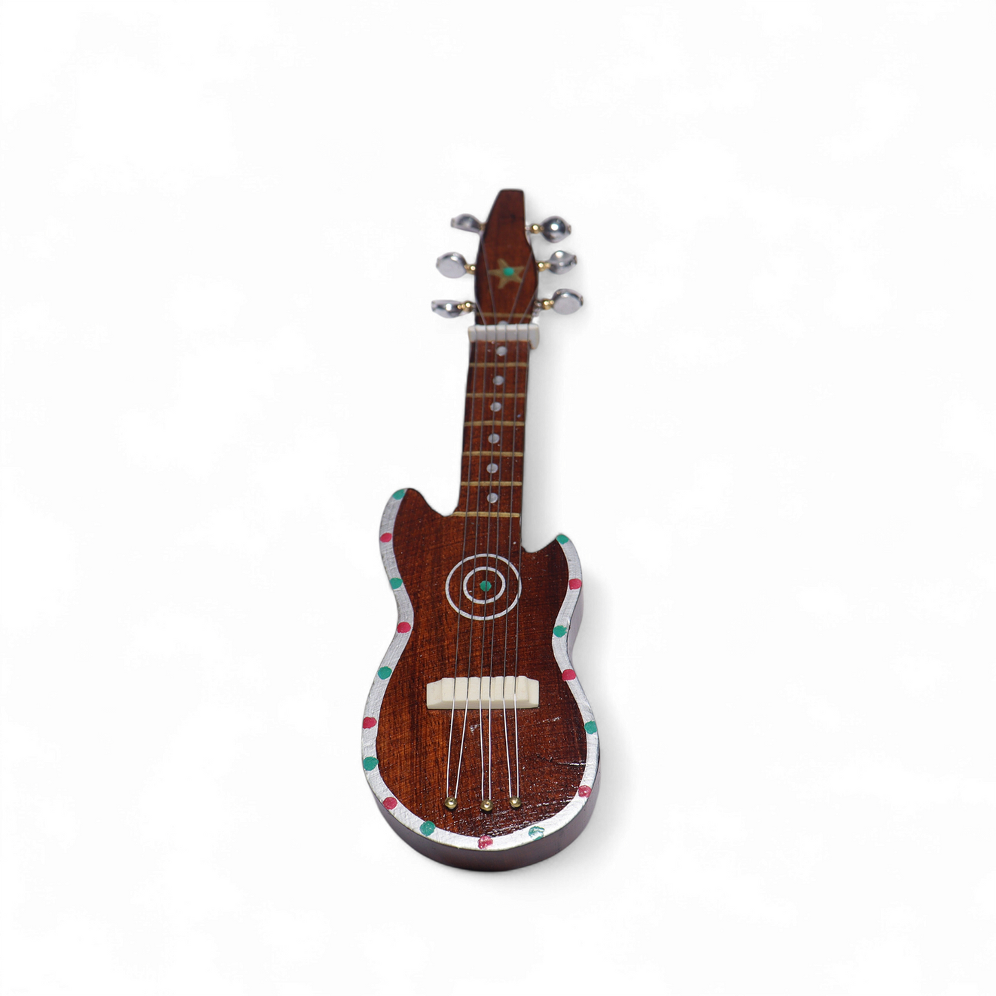 Miniature Hand-Painted Guitar