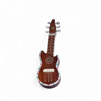 Miniature Hand-Painted Guitar