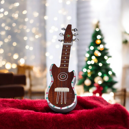 Miniature Hand-Painted Guitar